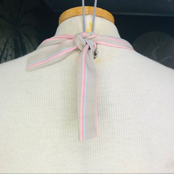 Tommy Bahaha Silk Neutral Striped Halter Dress - Picture 3 of 14